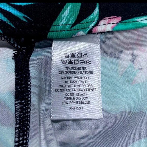Tommy Bahama Golf Tennis Athletic Dress Teal Pink Floral Cover up Shorts SZ XS - Picture 5 of 6